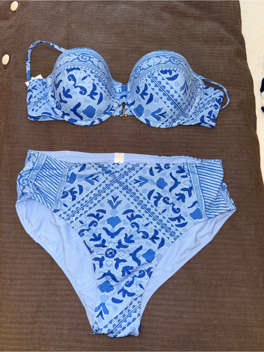 Vineyard Vines Light Blue Floral Bikini Set